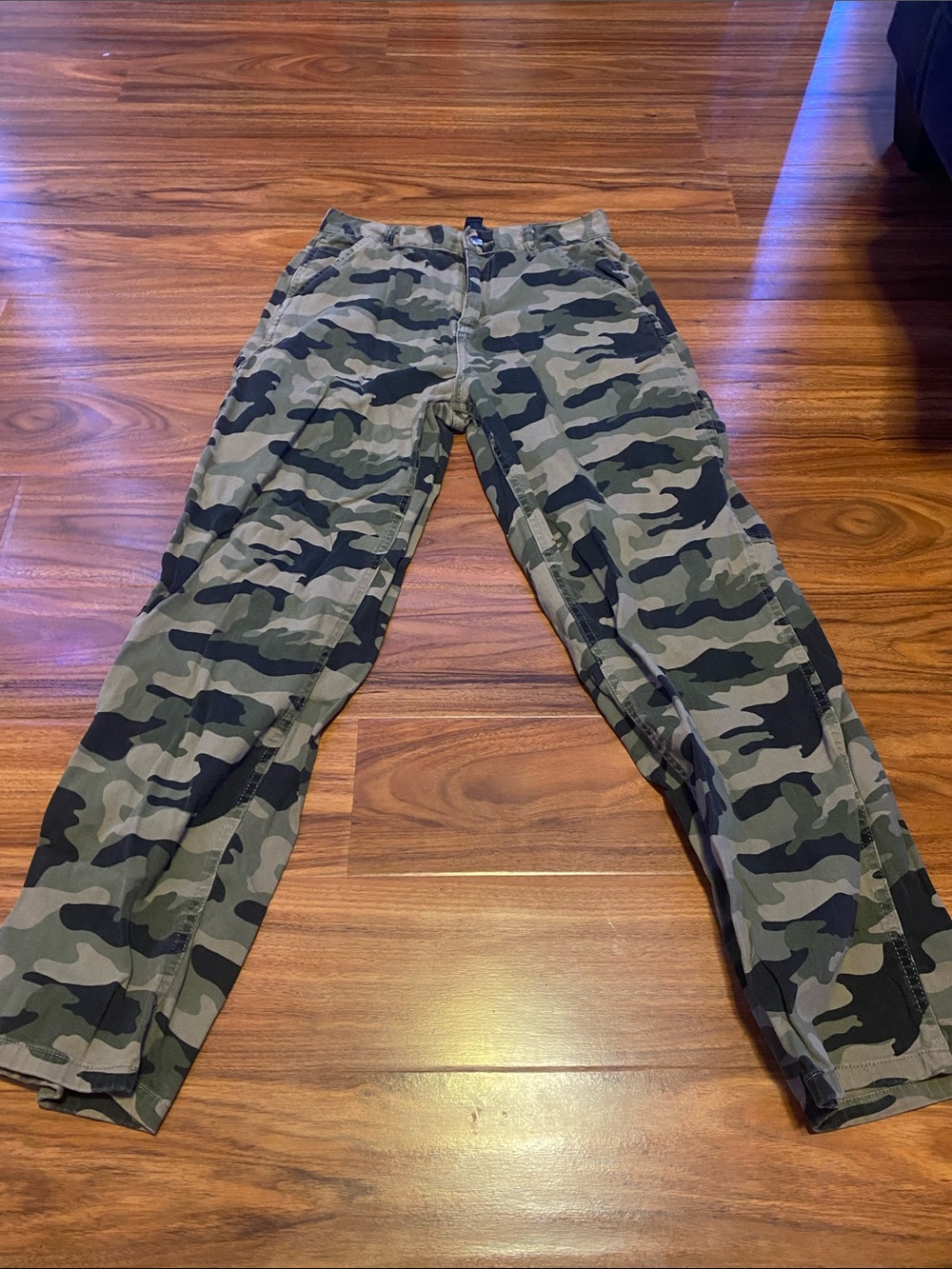 Classic Camo Cargo Pants - Green Camouflage